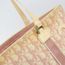 Christian Dior Trotter Canvas Tote Bag PVC Pink Silver Auth hk3319-10