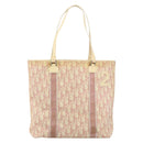 Christian Dior Trotter Canvas Tote Bag PVC Pink Silver Auth hk3319-13