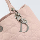 Christian Dior Canage Hand Bag Leather Pink Silver Auth hk3320-10
