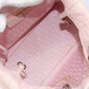 Christian Dior Canage Hand Bag Leather Pink Silver Auth hk3320-11