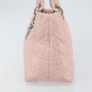 Christian Dior Canage Hand Bag Leather Pink Silver Auth hk3320-3