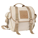 CHANEL Sports Backpack Canvas Beige Gold CC Auth hk3321V-1