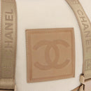 CHANEL Sports Backpack Canvas Beige Gold CC Auth hk3321V-16