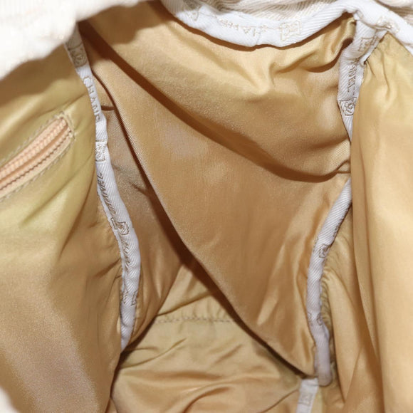 CHANEL Sports Backpack Canvas Beige Gold CC Auth hk3321V