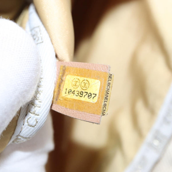 CHANEL Sports Backpack Canvas Beige Gold CC Auth hk3321V