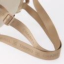 CHANEL Sports Backpack Canvas Beige Gold CC Auth hk3321V-9