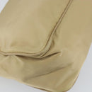 PRADA Shoulder Bag Nylon Beige Silver Auth hk3322-16