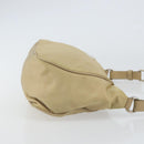 PRADA Shoulder Bag Nylon Beige Silver Auth hk3322-3