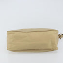PRADA Shoulder Bag Nylon Beige Silver Auth hk3322-5