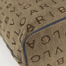 BVLGARI Logo Mania Tote Bag Canvas Beige Gold Auth hk3330-13