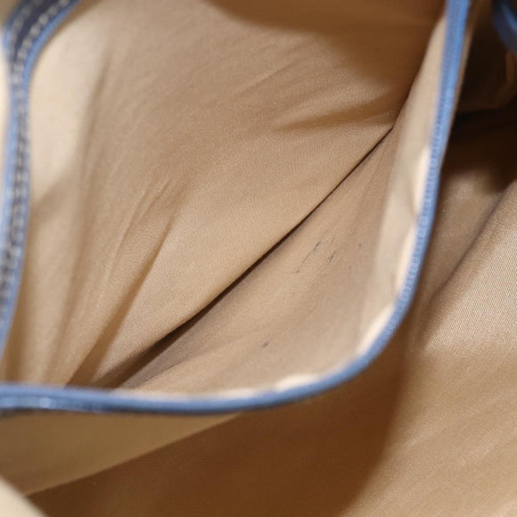 BVLGARI Logo Mania Tote Bag Canvas Beige Gold Auth hk3330