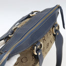 BVLGARI Logo Mania Tote Bag Canvas Beige Gold Auth hk3330-6