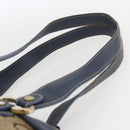 BVLGARI Logo Mania Tote Bag Canvas Beige Gold Auth hk3330-8