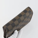 LOUIS VUITTON Damier Ebene Wallet Leather 3 Set LV Auth hk3332-19