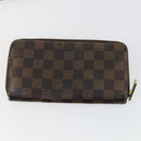 LOUIS VUITTON Damier Ebene Wallet Leather 3 Set LV Auth hk3332-3