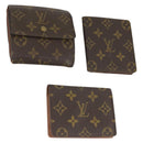 LOUIS VUITTON Monogram Wallet 3 Set LV Auth hk3333-1
