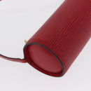 LOUIS VUITTON Epi Soufflot Pouch Red LV Auth hk3334-9
