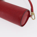 LOUIS VUITTON Epi Soufflot Pouch Red LV Auth hk3334-14