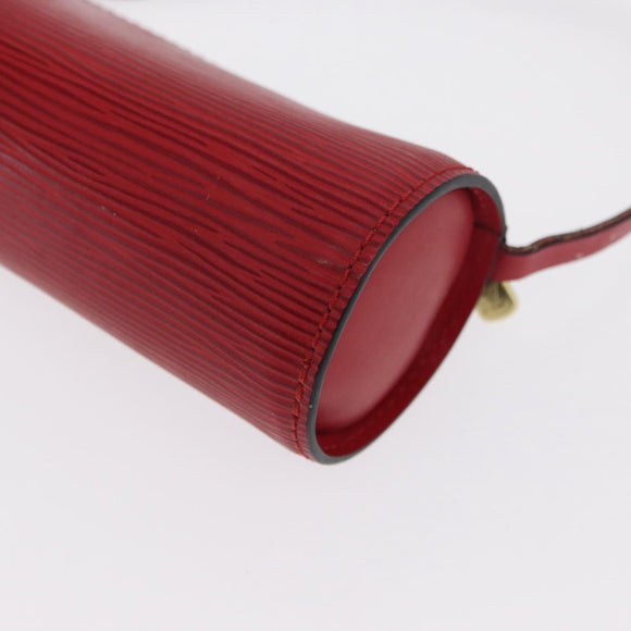 LOUIS VUITTON Epi Soufflot Pouch Red LV Auth hk3334