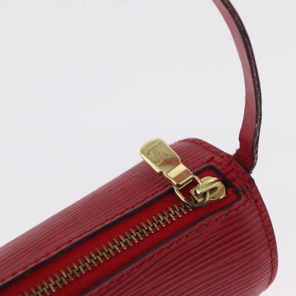 LOUIS VUITTON Epi Soufflot Pouch Red LV Auth hk3334