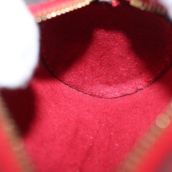LOUIS VUITTON Epi Soufflot Pouch Red LV Auth hk3334