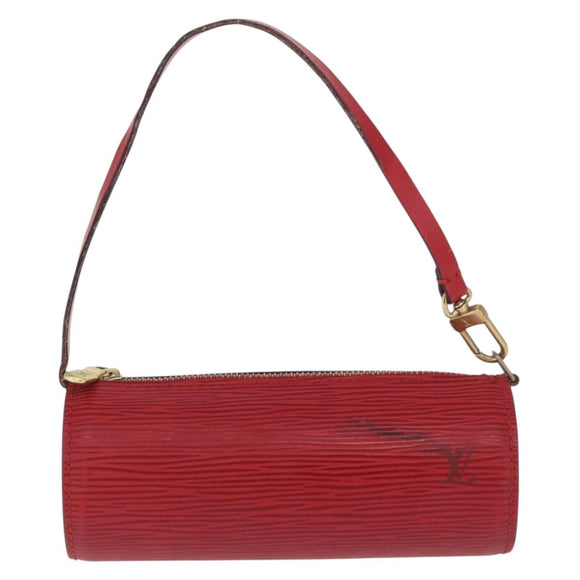 LOUIS VUITTON Epi Soufflot Pouch Red LV Auth hk3334