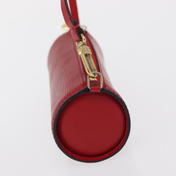 LOUIS VUITTON Epi Soufflot Pouch Red LV Auth hk3334