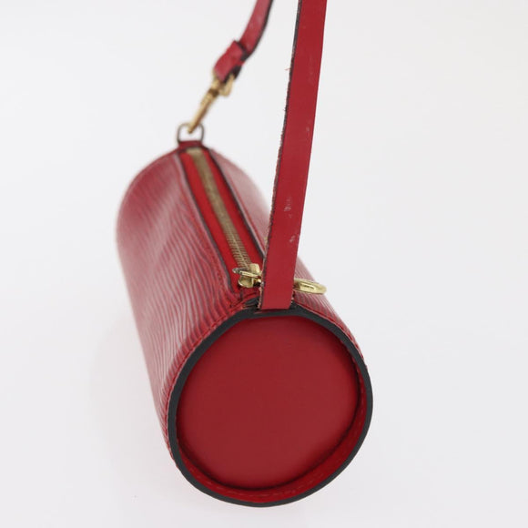 LOUIS VUITTON Epi Soufflot Pouch Red LV Auth hk3334