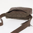 CHANEL Matelasse COCO Mark Shoulder Bag Leather Brown Gold CC Auth hk3336-6