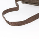 CHANEL Matelasse COCO Mark Shoulder Bag Leather Brown Gold CC Auth hk3336-7