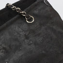 CHANEL COCO Mark Chain Shoulder Bag Patent leather Black Gold CC Auth hk3337-18