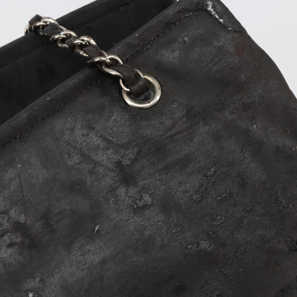 CHANEL COCO Mark Chain Shoulder Bag Patent leather Black Gold CC Auth hk3337