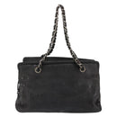 CHANEL COCO Mark Chain Shoulder Bag Patent leather Black Gold CC Auth hk3337-2