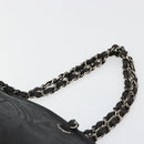CHANEL COCO Mark Chain Shoulder Bag Patent leather Black Gold CC Auth hk3337-8