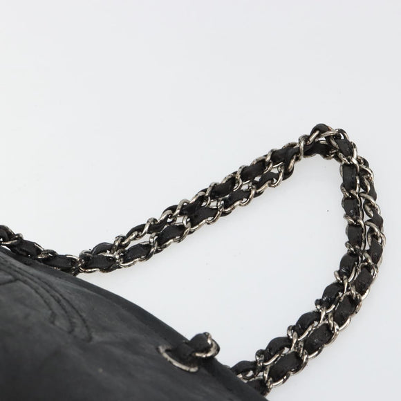 CHANEL COCO Mark Chain Shoulder Bag Patent leather Black Gold CC Auth hk3337