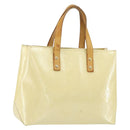 LOUIS VUITTON Monogram Vernis Reade PM Hand Bag Perle M91336 LV Auth hk3339-1