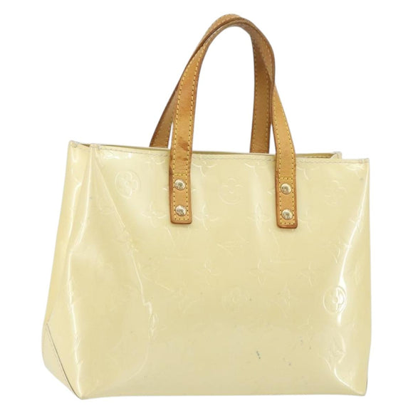 LOUIS VUITTON Monogram Vernis Reade PM Hand Bag Perle M91336 LV Auth hk3339