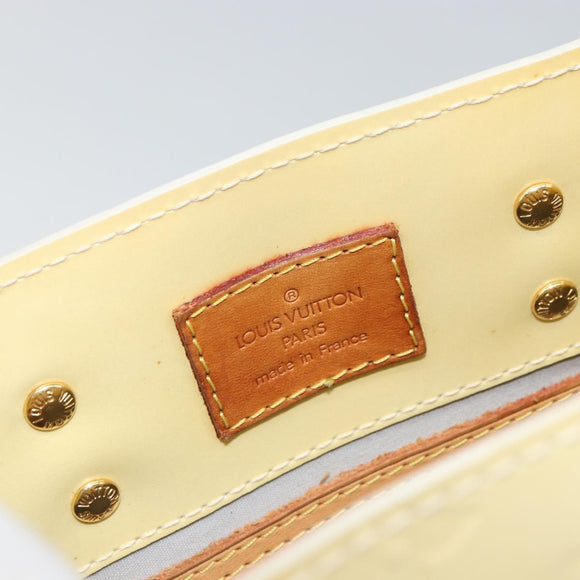 LOUIS VUITTON Monogram Vernis Reade PM Hand Bag Perle M91336 LV Auth hk3339
