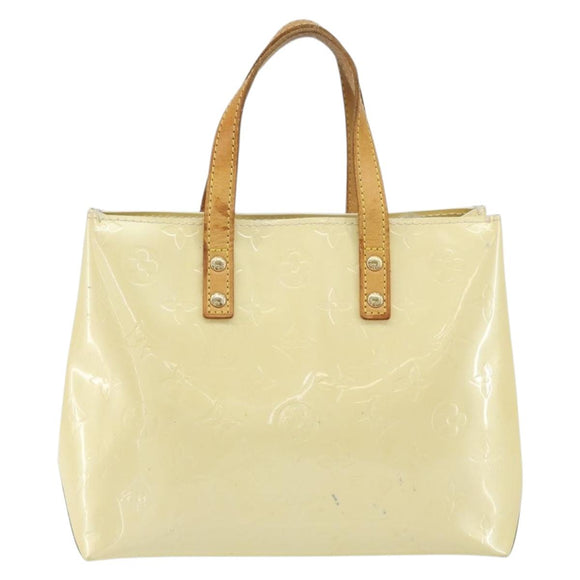 LOUIS VUITTON Monogram Vernis Reade PM Hand Bag Perle M91336 LV Auth hk3339