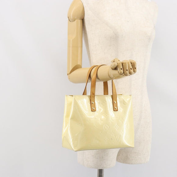LOUIS VUITTON Monogram Vernis Reade PM Hand Bag Perle M91336 LV Auth hk3339