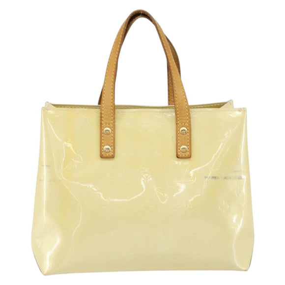 LOUIS VUITTON Monogram Vernis Reade PM Hand Bag Perle M91336 LV Auth hk3339