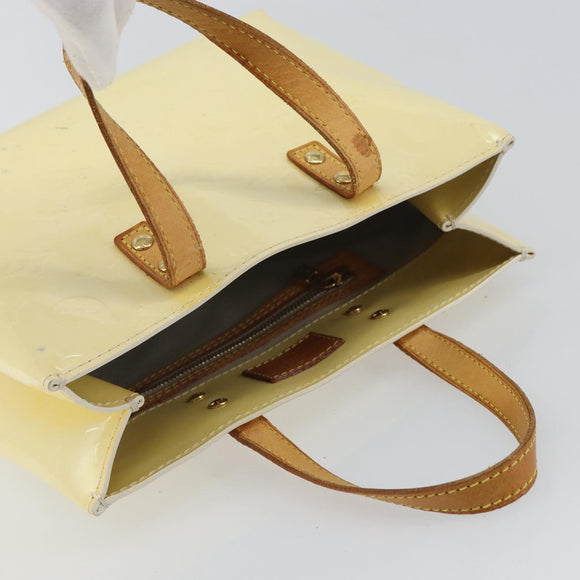LOUIS VUITTON Monogram Vernis Reade PM Hand Bag Perle M91336 LV Auth hk3339