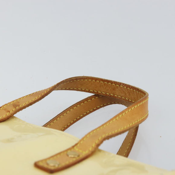 LOUIS VUITTON Monogram Vernis Reade PM Hand Bag Perle M91336 LV Auth hk3339