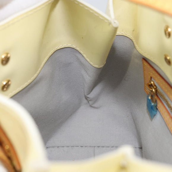 LOUIS VUITTON Monogram Vernis Reade PM Hand Bag Perle M91336 LV Auth hk3340