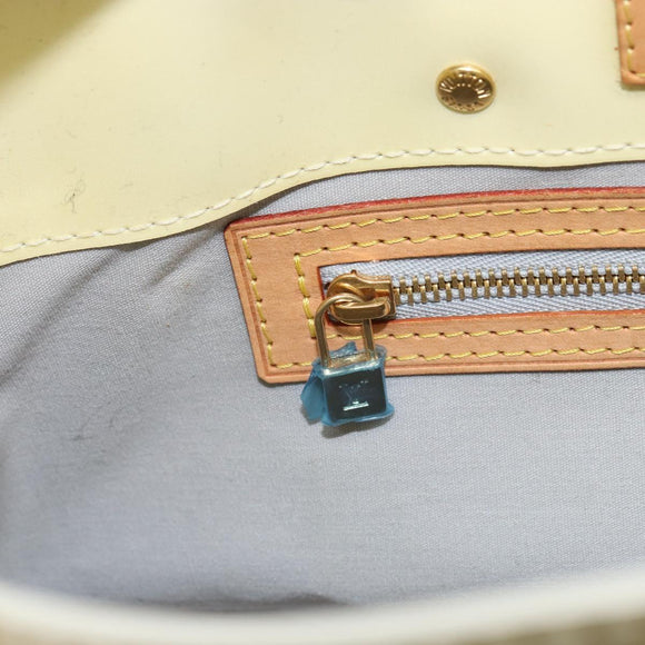 LOUIS VUITTON Monogram Vernis Reade PM Hand Bag Perle M91336 LV Auth hk3340