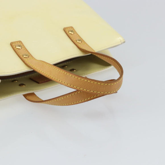 LOUIS VUITTON Monogram Vernis Reade PM Hand Bag Perle M91336 LV Auth hk3340