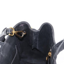 PRADA Canapa PM Hand Bag Canvas 2way Black Gold Auth hk3347-21