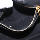 PRADA Canapa PM Hand Bag Canvas 2way Black Gold Auth hk3347-23