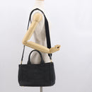 PRADA Canapa PM Hand Bag Canvas 2way Black Gold Auth hk3347-24