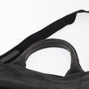 PRADA Canapa PM Hand Bag Canvas 2way Black Gold Auth hk3347-8